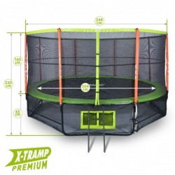 Trampoline d'extérieur X-TRAMP PREMIUM - 244cm
