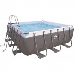 Piscine hors-sol tubulaire carrée Passaat 300x300x100cm - Coloris Anthracite