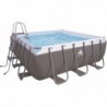 Piscine hors-sol tubulaire carrée Passaat 300x300x100cm - Coloris Anthracite