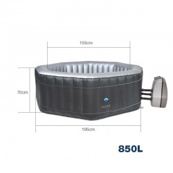 Spa gonflable NetSpa SILVER - 5/6 places