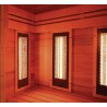 Sauna HOLLs Hybride Combi 4 places pack complet avec poêle Harvia 4.5kW pierres et accessoires
