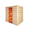 Sauna HOLLs Hybride Combi 4 places pack complet avec poêle Harvia 4.5kW pierres et accessoires