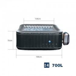 Pack Spa Gonflable NetSpa Aspen - 4 Places + Filtre Antibactérien