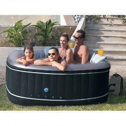 Pack Spa Gonflable NetSpa Aspen - 4 Places + Filtre Antibactérien + Oxygène actif + Aspirateur