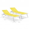 PACK MYKONOS Lot de 2 transats Blanc / Jaune