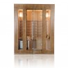 copy of Sauna Traditionnel Vapeur 2 places angulaires - en Epicéa - Poêle Harvia 3.5 kW et accessoires inclus
