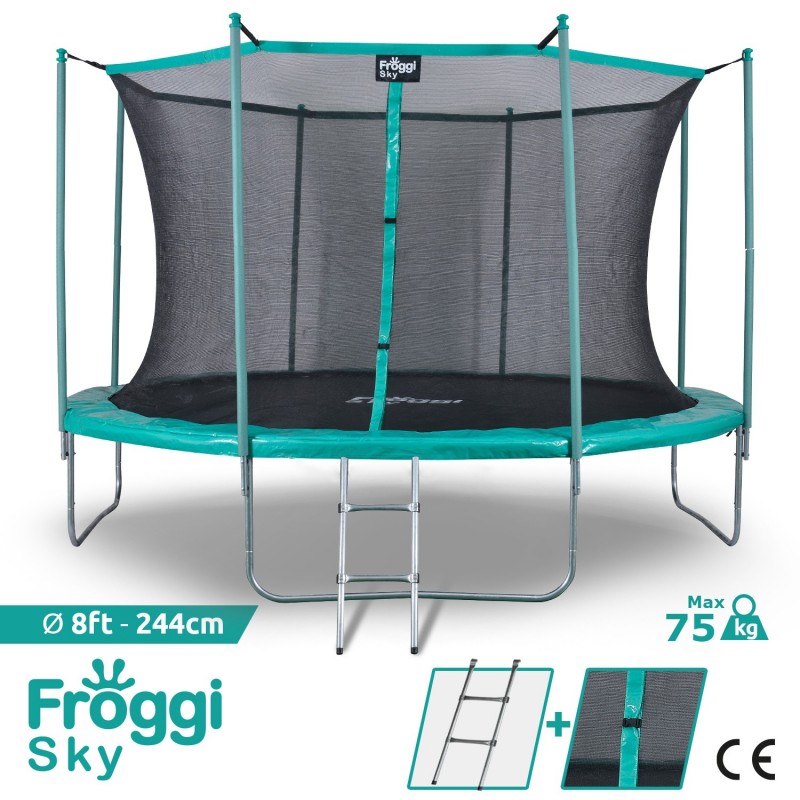 Trampoline d'extérieur FROGGI SKY - 244cm