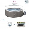 Pack Spa gonflable Izy Netspa 3 places + couverture + oxygène actif