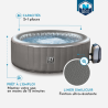 Pack Spa gonflable Izy Netspa 3 places + couverture + oxygène actif