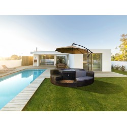 Parasol rond déporté pour spa - NetSpa