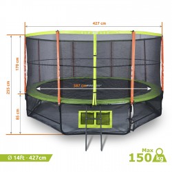 Trampoline d'extérieur X-TRAMP PREMIUM - 427cm