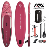 SUP Paddle Gonflable Coral 10'2" Aquamarina - 310x79x12cm - charge max 105kg - couleur rose - Dropstitch