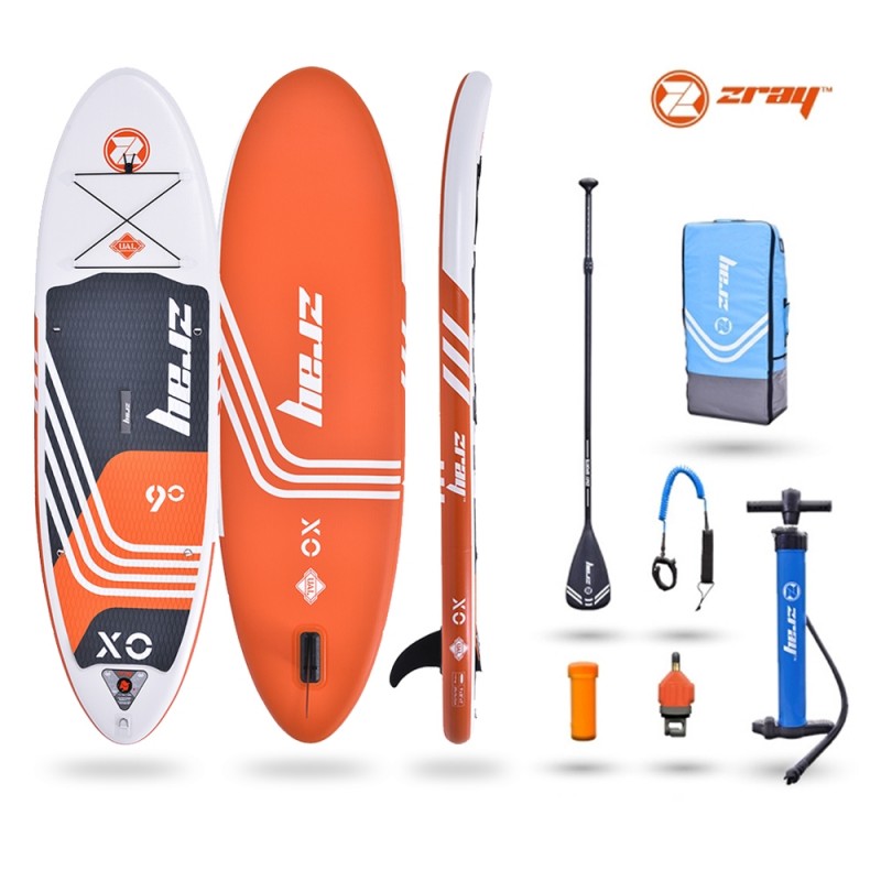 Zray SUP X-Rider X0 Young 9' 2021 - 275x71x13cm - charge max 85kg - Dropstitch - couleur orange