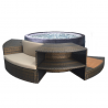 Pack spa semi rigide rond VITA + mobilier - NetSpa - 4 places - Ø 156 x H 70 cm