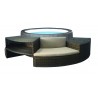 Pack spa semi rigide rond VITA PREMIUM + mobilier - NetSpa - 4/6 places - Ø 184 x H 73 cm