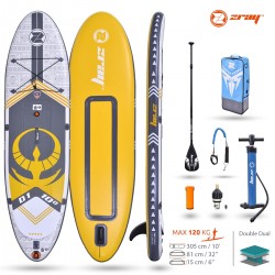 SUP Paddle Zray D1 10' 2020 - 305x81x15cm - Dropstitch double chambre - charge max 120kg