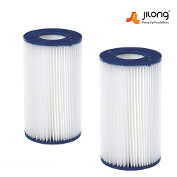 Lot de 2 cartouches de filtration pour piscine Jilong - Φ106mm x H203mm