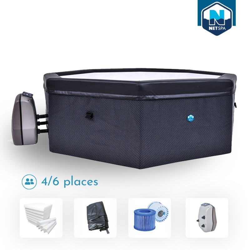 NETSPA | Spa portable octogonal semi rigide OCTOPUS - 4/6 places