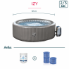 Pack rêve -  Spa gonflable Izy Netspa 3 places + oxygène actif + 3 filtres antibactériens