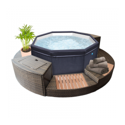 Pack spa semi rigide octogonal OCTOPUS + mobilier + parasol - NetSpa