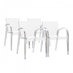 Set 4 Chaises CLEARSEE -...