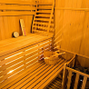 Sauna Vapeur Zen Angulaire - Poêle et Pierre Inclus - Puissance 3,5 KW - 3 Places - FRANCESAUNA