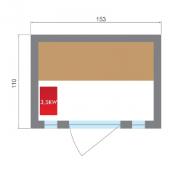Sauna Vapeur ZEN - 3 places Pack complet 3.5kW