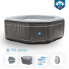 Spa gonflable octogonal NetSpa SILVER - 5/6 places