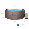 Spa Vita Premium semi rigide portable rond NetSpa  4+2 places