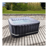 SPA gonflable carré NETSPA Bohemian - 2+2 places - Triple fonction - 158x158x70 cm - 100 buses d'air