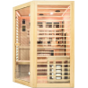 Holl's Sauna Venus 3/4 Places - Hybride Vapeur & Infrarouge Dual Healthy - Pack avec Accessoires