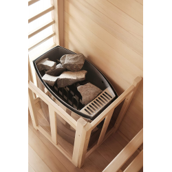 Sauna Neptune 2 places Holl's - Pack accessoires Premium pour sauna traditionnel Seau & Louche + Hygro/Thermomètre