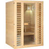 Sauna Neptune 2 places Holl's - Pack accessoires Premium pour sauna traditionnel Seau & Louche + Hygro/Thermomètre