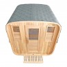 HOLL S - Sauna Extérieur en Bois Traditionnel Gaïa Nova - Cabine en Cèdre Rouge - Technologie Vapeur - 3 à 6 Places