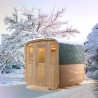 HOLL S - Sauna Extérieur en Bois Traditionnel Gaïa Nova - Cabine en Cèdre Rouge - Technologie Vapeur - 3 à 6 Places