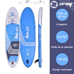copy of Zray Stand up gonflable X-Rider X2 Deluxe 10'10" 2021 330x81x15cm