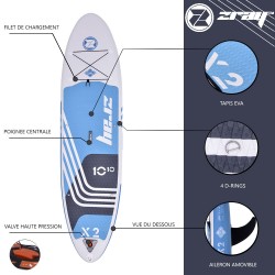 copy of Zray Stand up gonflable X-Rider X2 Deluxe 10'10" 2021 330x81x15cm