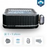 copy of SPA gonflable carré NETSPA Bohemian - 2+2 places - Triple fonction - 158x158x70 cm - 100 buses d'air