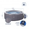 Pack Spa gonflable Izy Netspa 3 places + couverture + oxygène actif