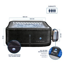 copy of NETSPA - Spa Gonflable Carré CAÏMAN - 4 Personnes - 168X70Cm