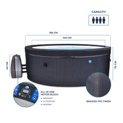 Spa Vita semi rigide portable rond Netspa - 4 places