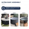 copy of NETSPA ICE - Ice Bath 4 places 3kW - Bain Froid Semi-rigide - Fonction Spa chaud et bulles de 3° à 42°C