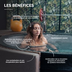 NETSPA ICE - Ice Bath 4 places 3kW - Bain Froid Semi-rigide - Fonction Spa chaud et bulles de 3° à 42°C