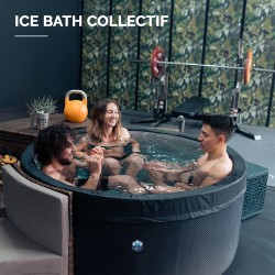 NETSPA ICE - Ice Bath 4 places 3kW - Bain Froid Semi-rigide - Fonction Spa chaud et bulles de 3° à 42°C