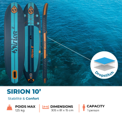 PACK SUP GONFLABLE SKIFFO SIRION 10'