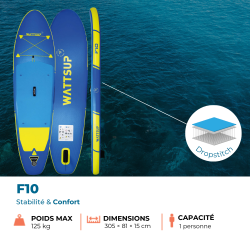 PACK SUP GONFLABLE WATTSUP F10'