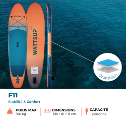 PACK SUP GONFLABLE WATTSUP F11'