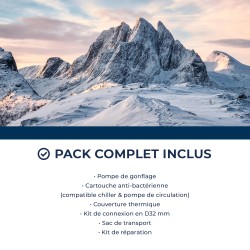 copy of NETSPA JÄRVI  Pack Bassin ICEBATH + Kit Chiller 3-40°C - 1 Personne - 300L