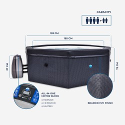 Pack spa semi rigide octogonal OCTOPUS + mobilier 8 Modules - NetSpa