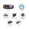 Pack spa semi rigide octogonal OCTOPUS + mobilier 8 Modules - NetSpa